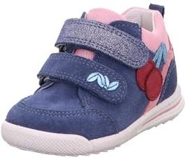 Superfit Dziecięce buty do nauki chodzenia Avrile Mini, Niebieski różowy 8000, 21 EU wąski