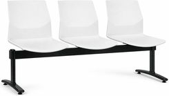 Zdjęcie Unique Rita 3 Ławka czarny stelaż, kolor JC-001 WHITE - Morąg