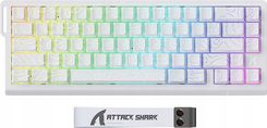 Zdjęcie Klawiatura Attack Shark X68 HE Rapid Trigger Biała (6972792471020) - Strzelno