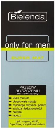 Bielenda Only for Men Żel nawilżający przeciw błyszczeniu się skóry - Super Mat 50ml