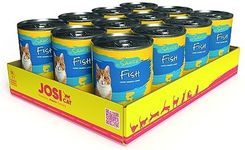 Корм для дорослих котів Josicat з рибою в соусі. Вологий корм преміум-класу для дорослих котів з минтаєм у соусі, вітамін D3 IE 12x415 г - фото 1