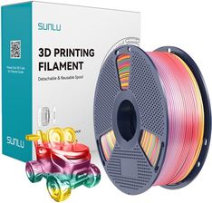 Zdjęcie Filament SUNLU PLA+ Silk 1.75mm 1kg Rainbow 01 - Siemiatycze