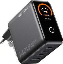 Zdjęcie Ładowarka Vention 140W GaN 1x USB-A 3x USB-C + kabel USB-C do USB-C 1m - Nowy Targ