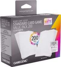 Zdjęcie Gamegenic Board Game Sleeves Standard 66x91mm Clear Matte Value Pack 200szt. koszulki na karty - Mikstat