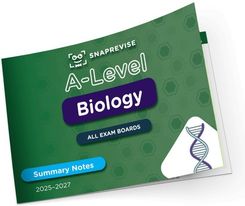 Zdjęcie SnapRevise A-Level Biology Summary Notes - Snaprevise [KSIĄŻKA] - Mińsk Mazowiecki