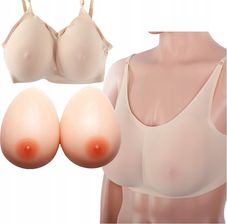 Zdjęcie Stanik rozmiar 70 + silikonowe protezy piersi 600g miseczka C - Andrychów