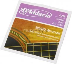 Zdjęcie D'Addario EJ-13 struny do gitary akustycznej 80/20 Bronze 11-52 - Małomice
