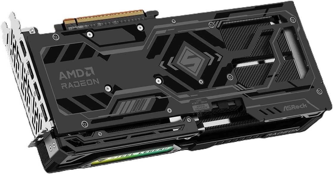 фото Відеокарта ASRock Radeon RX 9070 GRE Steel Legend Dark 12GB OC (RX9070GRE SLD 12GO) 1