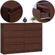 Meblowy Top Komoda Z 8 Szufladami Z Blokadą Szuflad 138x99x40 cm Wenge Matowe 5907086182772