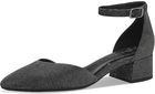 MARCO TOZZI Feel ME wkładka damska, miękka podszewka, wegańskie, klapki damskie, 2-24304-42 pantofle, czarne metalowe, rozmiar 37 EU, black metallic,