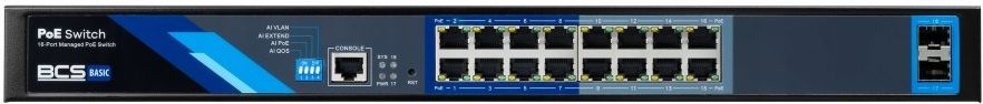 фото Комутатор керований 2 рівня BCS B-SP16G-2SFP-M 2