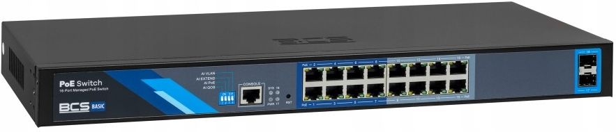 фото Комутатор керований 2 рівня BCS B-SP16G-2SFP-M 3