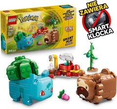 LEGO Pokemon 72155 SMART Play: Bulbasaur i Bidoof z krzewem jagody