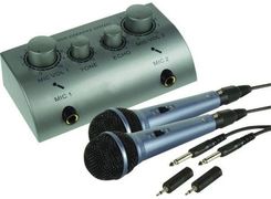 Mikrofon HQ Power zestaw do Karaoke (mikser + 2 mikrofony) - zdjęcie 1
