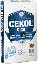 Cekol C-35 Cementowo-Polimerowa Biała Gładź Szpachlowa, Gładki Tynk Elewacyjny 25Kg