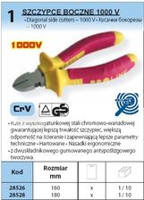 Zdjęcie PROLINE SZCZYPCE BOCZNE 1000 V 160 mm CrV (28526) - Chełm