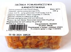 Zdjęcie Skórka pomarańczowa kandyzowana 100g - Przemyśl