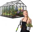 Grindi Mini Szklarnia Ogrodowa Z Poliwęglanu 100X100X48 Magnolia IV Czarna 960156
