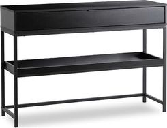 Zdjęcie MEBEL ELITE KONSOLA RUBY DĄB / CZARNY Z SZUFLADĄ I DOLNĄ PÓŁKĄ 110 CM - Dębica