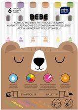 Zdjęcie Interdruk Markery Akrylowe Dwustronne Ze Stempelkami W Rollerze Bb Friends 6 Kol. - Barczewo
