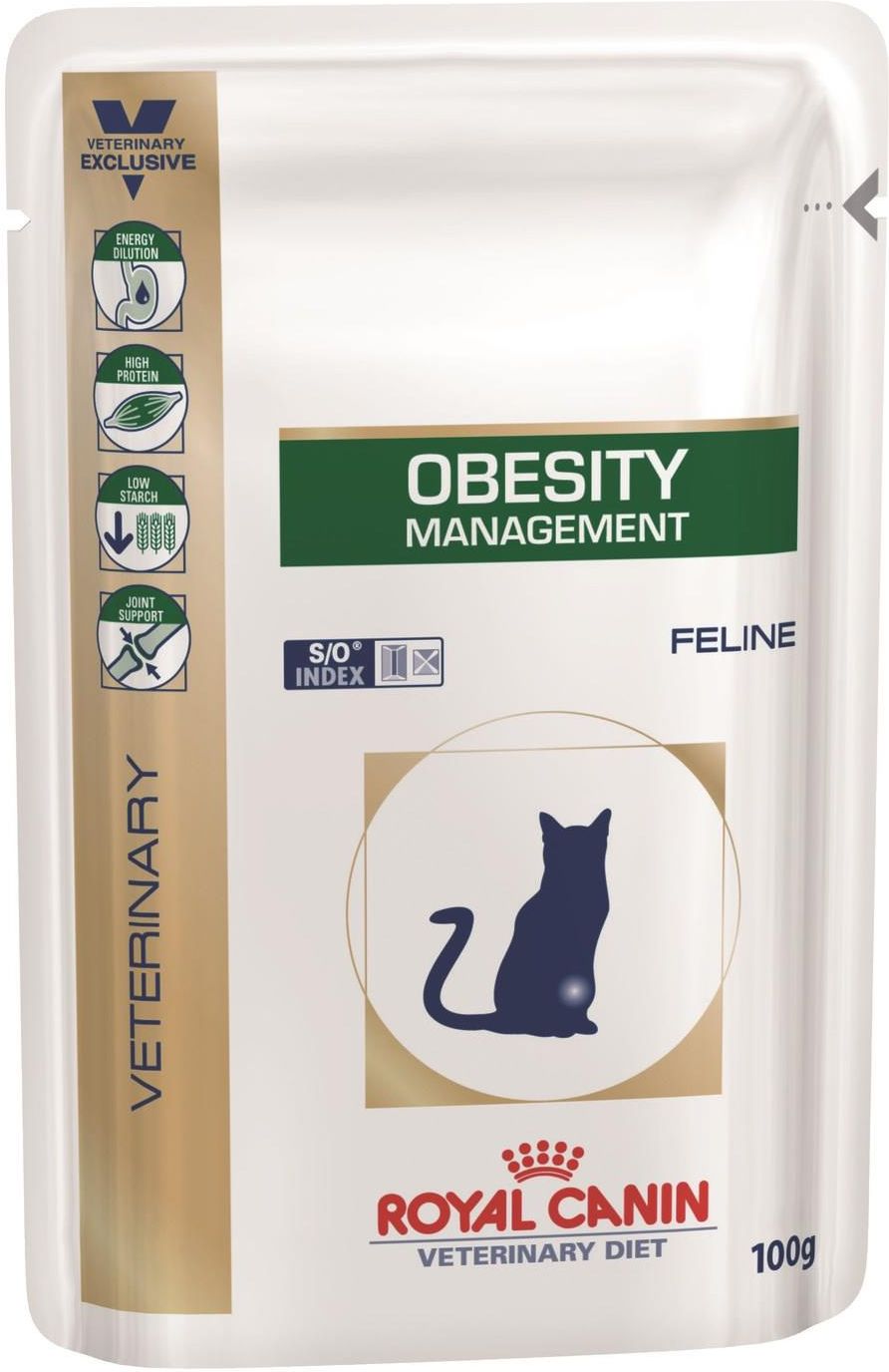 royal canin veterinary diet feline satiety weight management wet 48x85g