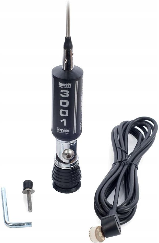 Antenne CB LEMM TURBOSTAR SILVER AT-3001-S - 200 Cm + Câble RG58 4 M - NEUVE