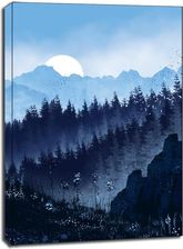 Zdjęcie obraz Błękitny las na płótnie 90x120 cm 8714598101217 - Orneta