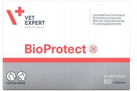 Vet Expert Bioprotect Probiotyk Dla Psów I Kotów 60kaps.