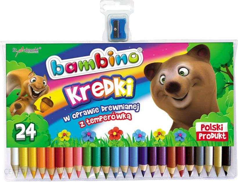 Bambino Kredki ołówkowe w oprawie drewn. 24 kolory