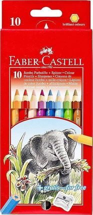 Faber Castell Kredki Ołówkowe 10 Kol. Jumbo