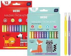 Zdjęcie Interdruk Mazaki Trójkątne 12 Kolorów Bebe Kids Mix Edukamp - Skawina
