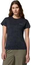 Zdjęcie T-shirt Columbia Bluebird Canyon II SS Crew 2712164482010M czarny poliestrowy w kwiaty krój Active - Trzebinia
