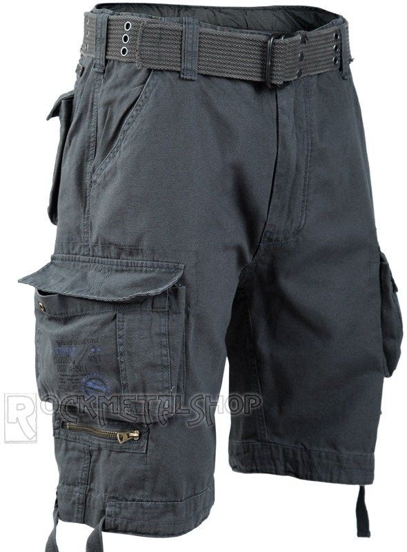 Zdjęcie spodnie bojówki krótkie SAVAGE VINTAGE SHORTS - ANTHRAZIT-S - Sępopol