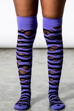 Zdjęcie nadkolanówki KILLSTAR - WRETCHED SOUL (BLACK/PLUM) - Sępopol
