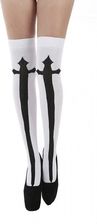 Zdjęcie nadkolanówki WHITE SOCKS WITH BLACK CROSS białe - Sępopol
