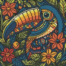Zdjęcie Ideyka Diamentowa Mozaika Witraż Tukan 30X30Cm - Maków Podhalański