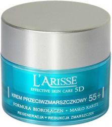 Krem L'Arisse Effective Skin Care 5D przeciwzmarszczkowy 55+ formuła biokolagen + masło karite na dzień i noc 50ml