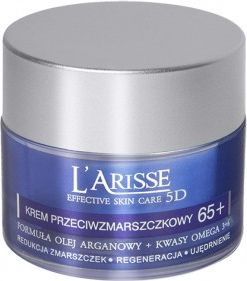 Krem L'Arisse Effective Skin Care 5D przeciwzmarszczkowy 65+ formuła olej arganowy + kwasy omega 3 + 6 na dzień i noc 50ml