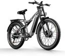 Shengmilo Rower Elektryczny S600 Dla Dorosłych, Dwumotorowy, 26-Calowe Opony Typu Fat Tire, Bateria 48V 17.5Ah 840Wh, Męski E-Mountain Bike.