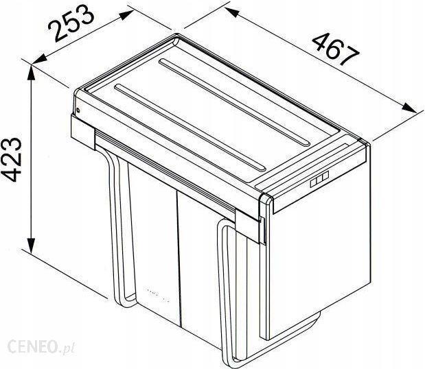 FRANKE Cube 30 sortownik odpadów otwierany ręcznie 134.0039.554