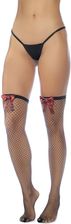 Zdjęcie Mapele Diamond Fishnet Pończochy z Kokardą w Kratę One Size Czarny - Mysłowice