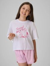 Zdjęcie T-shirt bawełniany dziewczęcy 4F 4FJRSS26TTSHF3983-11S - Lubartów