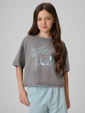 Zdjęcie T-shirt bawełniany dziewczęcy 4F 4FJRSS26TTSHF3983-25S - Lubartów