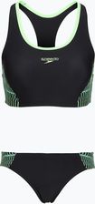 Zdjęcie Strój kąpielowy dwuczęściowy damski Speedo Placement Raceback 2pc anthracite/clover - Warszawa
