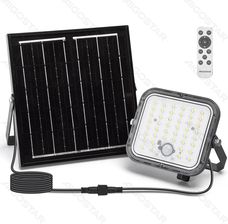 Zdjęcie Aigostar Solar Flood Light Separated 80W Pir 6500K 2M Cable 09 Series 18429 - Ozorków