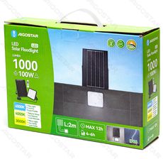 Zdjęcie Aigostar Solar Flood Light Separated 100W Cct 2M Cable 09 Series 18448 - Ozorków