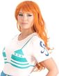 Chaks - peruka Nami dla kobiet, oficjalny dodatek do kostiumu One Piece, pomarańczowe włosy, długie, cosplay anime, karnawał i Comic Con