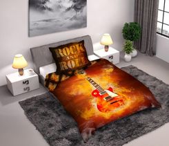 Zdjęcie Pościel komplet młodzieżowy bawełna GITARA 160x200+70x80cm - Stargard