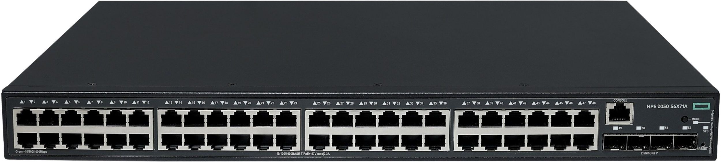 фото Коммутатор управляемый HP NW CW 2050 48G POE+ 4F (S6X71A) 1