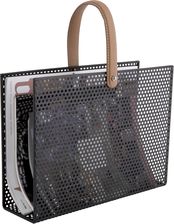 Zdjęcie Present Time Gazetnik Perky Mesh Czarny Metal 30X33X9Cm (PT3441BK) - Milicz